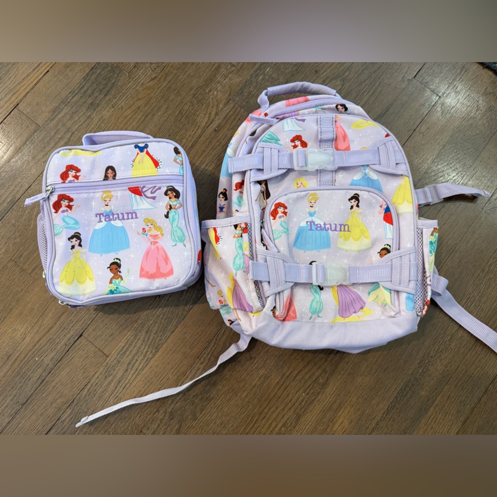 Pottery Barn Kids Princess Backpack and Lunch Bag - Light Purple